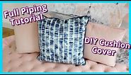 DIY CUSHION COVER WITH ZIP | EASY STEP BY STEP SEWING FOR BEGINNERS | FaceliftInteriors