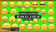 Pack 01 | Top 30 Animated Green Screen Emoji Free Download | Emojies green screen free download