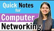 Computer Networking Notes for Tech Placements