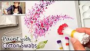 Cotton Swabs Painting Technique for Beginners | Basic Easy Step by step