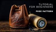 Leather Dice Pouch Tutorial and Free PDF Pattern. Easy Leatherwork Project For Beginners!