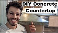 DIY Colored Concrete Countertop