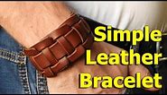 [Leather Craft] Making a Simple Leather Bracelet Tutorial. Free PDF pattern.