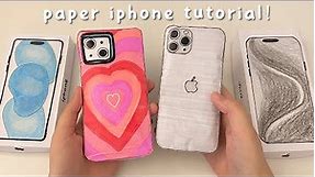 [❗️tutorial❗️] How to make paper iphone15 and case + unboxing! | asmr paper diy