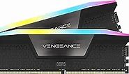 CORSAIR VENGEANCE RGB DDR5 RAM 32GB (2x16GB) 6400MHz CL36 Intel XMP iCUE Compatible Computer Memory - Black (CMH32GX5M2B6400C36)