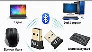 Mini Wireless USB Bluetooth V5.0 Dongle Adapter Receiver PC Win 7 8 10 XP VISTA