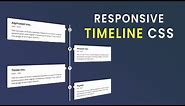 Create Timeline Design For Website Using HTML & CSS | Responsive Web Design