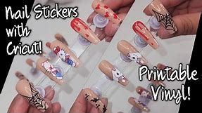 DIY: Nail Stickers with Printable Vinyl featuring spooky Hello kitty Chucky SVG!