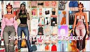 My Entire Female CC Folder | Urban CC Clothes | The Sims 4
