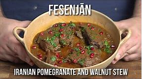 How to make Fesenjān (Fesenjoon) - A regal iranian Pomegranate and Walnut stew