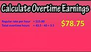 How To Calculate Overtime Earnings From Hourly Pay Rate - Formula For Calculating Overtime Pay
