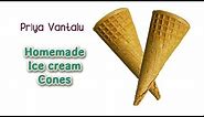 Homemade Ice Cream Cones Recipe || Make Your Own Ice Cream Cones