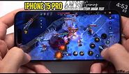 iPhone 15 Pro League of Legends Mobile Wild Rift Gaming test | Apple A17 Pro, 120Hz Display