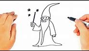 How to draw a Wizard Step by Step | Wizard Drawing Lesson