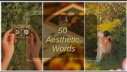 50 Aesthetic Words with Meaning | Rare words with Beautiful meanings