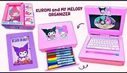 Kuromi and My Melody Organizer Ideas - Laptop Phone Holder and Organizer - Sanrio Crafts