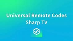 What are the Universal Remote Codes for a Sharp TV?