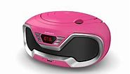 Oakcastle Cd200 Pink Bluetooth Boombox With Fm Radio And Cd Player Pink