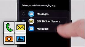 How to set BIG Phone for Seniors as a default phone app / BIG SMS for Seniors as a default SMS app