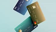 3 Floating Credit Cards Free Mockup | Mockup+