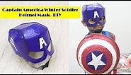 How to make Captain America Winter Soldier Helmet Mask with Cardboard | Captain America Mask DIY