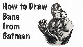 Drawing Bane from Batman | easy drawing tutorial