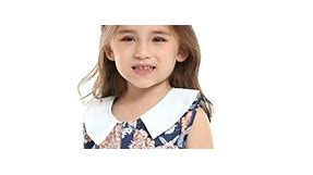 Amazon.com: Toddler Girls Sleeveless Floral Print Dress Summer Beach Dresses Lapel Button Down Casual Dress (Blue, 12-18 Months)