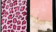 Idocolors Red Leopard Phone Case for iPhone XR,Cute Personalized Luxury Pink Cheetah Phone Case,Animal Print Phone Case,6.1”Soft Flexible Silicone&Hard Back Shockproof Back Protective Cover