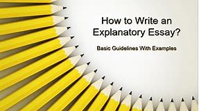 How to Write an Explanatory Essay With Examples – Wr1ter
