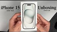 iPhone 15 (Black) – Quiet Unboxing & First Look