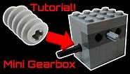 How to Build a Tiny Lego Worm Gear Gearbox - Simple Tutorial