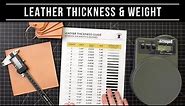 How Leather Thickness and Weights are Calculated