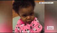 Baby makes hilarious "mad face" on command
