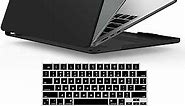 IBENZER Compatible with New 2024 2023 2022 MacBook Air 13 inch M2 case, Model A2681, Plastic Hard Shell Case with Keyboard Cover for M2 Mac Air 13.6 in with Touch ID, Black, MAT13-KK-BK+1
