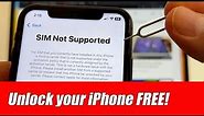 SIM not supported? How to unlock your iPhone to any carrier 100% FREE