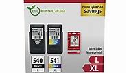 Canon PG-540L/CL-541XL Ink Cartridges Multipack with Photo Paper