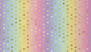 Polka Dots Fabric by The Yard, Rainbow Stripes Golden Dots Upholstery Fabric for Chairs, Colorful Decorative Waterproof Outdoor Fabric, 1 Yard, Pink Purple
