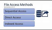 file access methods | operating system