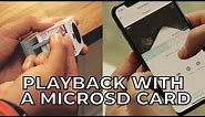 9 - USING PLAYBACK WITH A MICROSD CARD