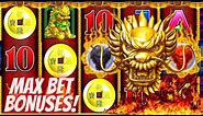 5 Dragons Deluxe Slot Machine MAX BET BONUSES - Great Session With FREE PLAY | Live Slot Play