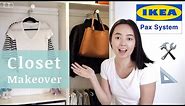 Minimalist Closet Makeover | Using IKEA Pax System (35cm)