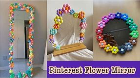 Easy DIY cute flower mirror ( Pinterest inspired )