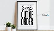 Out Of Order Sign Printable, a Print Template by Snapybiz