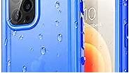 SPORTLINK Compatible with iPhone 12 Waterproof Case - iPhone 12 Pro Waterproof Case, Full Body Shockproof Dustproof Phone Screen Protector Rugged Cases for iPhone 12/12 Pro 6.1 Inches Blue