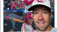 Bryson Stott used a custom “pencil” bat in an MLB game last night