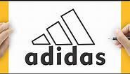 HOW TO DRAW THE ADIDAS LOGO easy for beginner