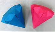 How to Make a Paper Diamond with Eight edges | Origami