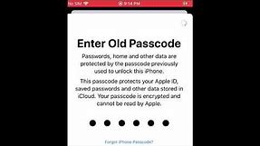how to fix enter old passcode on iphone