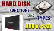 What are Hard Disks | HDD vs SSD | Functions and Types Explained