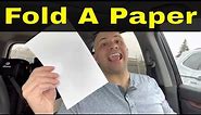 How To Fold A Paper In Half PERFECTLY-Easy Tutorial